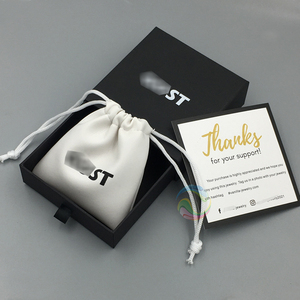 High Quality Black Custom LOGO Jewelry Gift Paper Sliding Drawer Cardboard Box