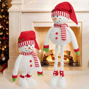 New Design Fabric Snowman <b>Doll</b> with Ornaments White & Red Fashionable Home Decoration Factory Wholesale - Product Image 2