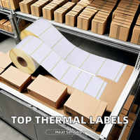 Étiquettes thermiques blanches brillantes personnalisées 4x6, autocollant auto-adhésif pour emballage de bordereau d'expédition, rouleau d'étiquettes à code-barres