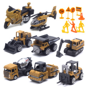 Bán buôn 1:64 hợp kim <span class=keywords><strong>Diecast</strong></span> Đồ chơi thiết lập trẻ em kỹ thuật Series-6-mảnh xe tải máy xúc xe nâng Mixer mô hình cậu bé món quà - Product Image 1