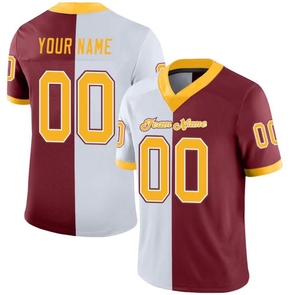 Maillots de football américain personnalisés pour adultes, style streetwear, séchage rapide, 100 % polyester, pour l'entraînement - Product Image 1
