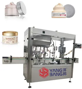 YB-JG4B Automatic 4 Heads Face Cosmetic Cream Hand Sanitizer Filling Machine Production Line Tube Filling Capping Machine