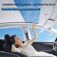 Weilin Yige Tesla Model Y Pare-soleil pour toit ouvrant électrique en tissu maillé, isolation thermique, anti-éblouissement, épais, opaque, personnalisable