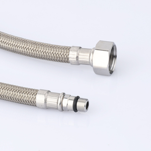 Mangueira Flexível de Encanamento para Banheiro em Aço Inoxidável Trançado Durável com Tubo Interno de Polímero EPDM e Conexão de Cobre – Venda Quente Direto da Fábrica - Product Image 2