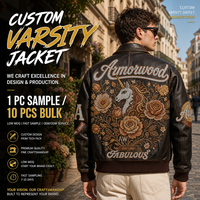 Chaqueta Bomber de Cuero Genuino para Hombre, Diseño Personalizado de Lujo con Pedrería, Estilo Varsity, Ropa de Calle de Alta Calidad