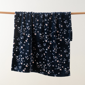 Couverture de réception pour nouveau-né en flanelle douce, imprimée numériquement avec des étoiles, <span class=keywords><strong>bleu</strong></span> foncé, écologique, qualité garantie, idéale comme cadeau pour bébé - Product Image 6