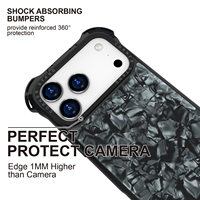 7.5M Anti-Impact Acétate Plaque Téléphone Cas pour Tpu Epoxy Téléphone Couverture Conception Unique pour IPhone17 16 15 14 13 Pro Max Cas