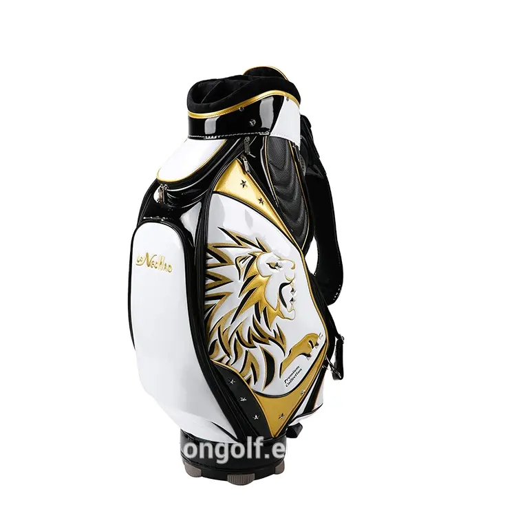 Custom Zwart/Goud/Wit Golfkar Tas Waterdichte Golf Personeel Tas Voor Mannen