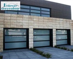 <span class=keywords><strong>Porte</strong></span> <span class=keywords><strong>de</strong></span> <span class=keywords><strong>garage</strong></span> <span class=keywords><strong>sectionnelle</strong></span> en verre Seeyesdoor avec cadre en alliage d'aluminium moderne, surface finie <span class=keywords><strong>pour</strong></span> l'extérieur des villas, manuelle/à moteur électrique - Product Image 5