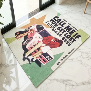 Tappeto d'Ingresso Personalizzato con Collage di Auto d'Epoca, Antiscivolo e Lavabile, per <span class=keywords><strong>Stanze</strong></span> <span class=keywords><strong>a</strong></span> <span class=keywords><strong>Tema</strong></span> Retrò, Soggiorno e Uso Domestico - Product Image 5