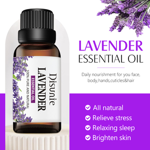 Huile essentielle de lavande pure et naturelle Disunie à 100 % pour le visage et le corps, parfum qui améliore les soins de la peau et la rend merveilleuse - Product Image 2