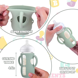Mangas de silicona sin BPA para biberones <span class=keywords><strong>Avent</strong></span>, soporte para biberones antirotura con asa - Product Image 5