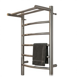 Modern Wall Mounted <b>Towel</b> <b>Rack</b> 100x60cm Stainless Steel Five Tier Rust Proof Bathroom Storage Holder - Product Image 1