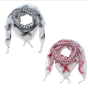 Kefieh Kufiya Shemagh Kuffiyeh in tessuto palestinese sciarpa con motivi classici palestiniani - Product Image 1