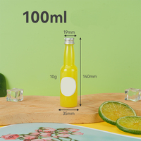 Bouteille en plastique PET de 50 ml, 100 ml, 125 ml, 150 ml, 300 ml, 500 ml avec bouchon en aluminium pour alcool, vin, liqueur, jus, bière