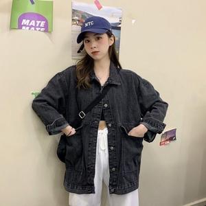 2026 Women Cardigan <b>Jean</b> <b>Jacket</b> Long Sleeve Girls Fashion Long Sleeve Button Pocket Student Denim Coat - Product Image 3