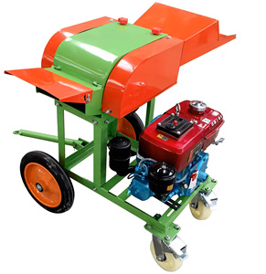 Trituradora de Paja Verde y Roja, Máquina Cortadora de Forraje con Ruedas y Motor, Componente Principal - Product Image 3