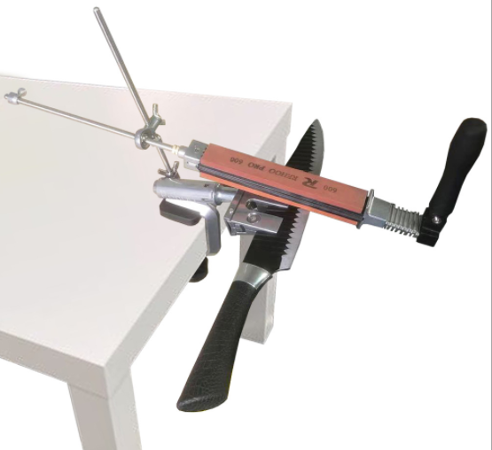 2022 new style Kitchen Knife Sharpener System  360 degree Rotation Flip Design Fixed Angle Stainless Steel  Chef Knife Sharpener