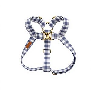 Harnais rayé personnalisé en polyester et nylon avec rivets pour chiens Julia - Product Image 1