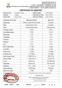 倉庫大量グレープフルーツエキス植物エキス天然化粧品オーガニックピュア高品質グレープフルーツ種子エキスバルクパウダー - Product Image 6