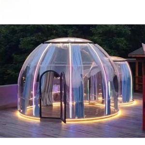 Kit de maison en forme de dôme, tente de <span class=keywords><strong>jardin</strong></span> d'hiver préfabriquée en aluminium, cadre transparent en polycarbonate, prix d'usine - Product Image 2