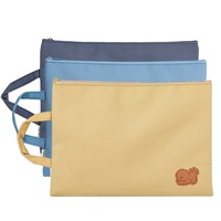Sac à fermeture éclair en tissu Oxford Deli 73150, grande capacité, motif chien, format A4, pour étudiants, rangement de fournitures scolaires, utilisation durable