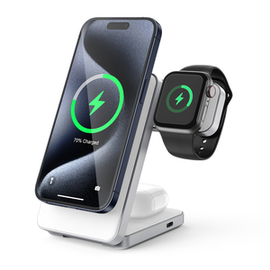 Cargador Inalámbrico Magnético Plegable 3 en 1, de Aluminio, Marca OEM, para <span class=keywords><strong>iPhone</strong></span> 17 - Product Image 3