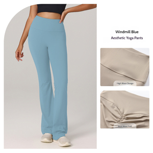 Leggings de Yoga Transpirables de Cintura Alta para Mujer, Ropa Deportiva Informal, Ajuste Cómodo, Elásticos, de Color Sólido, de Secado Rápido - Product Image 1
