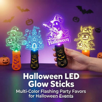 Baguette Lumineuse LED Musicale d'Halloween avec Musique d'Ambiance, Jouet Lumineux Fantôme Citrouille pour Accessoires de Jeu de Rôle d'Halloween