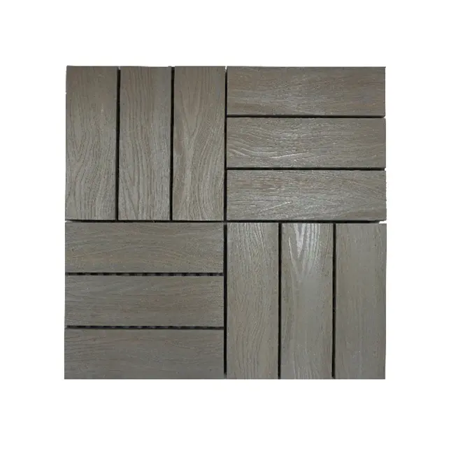 New interlock DIY outdoor floor tiles for pool and bath deck D.I.Y self Deck - Ecofriendly Composite Wood DIY