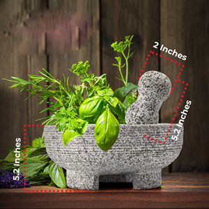 ชุดบดปูนและสาก molcajete หินแกรนิตขัดมันขนาด<span class=keywords><strong>8</strong></span>นิ้วสำหรับบดสมุนไพรซัลซ่า - Product Image 5