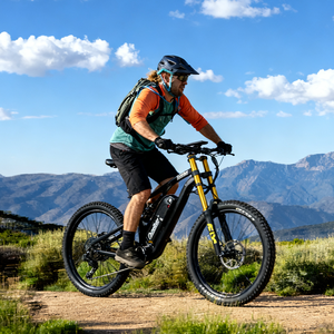 Vélo de montagne électrique à <span class=keywords><strong>suspension</strong></span> intégrale Chamrider DH420 <span class=keywords><strong>avec</strong></span> moteur à moyeu arrière, vélo de ville, batterie 48V, E-MTB léger, 27,5 pouces - Product Image 1