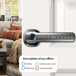 Aluminum Alloy Smart Door Lock, <strong>5</strong>-in-1 Unlocking (Fingerprint/Password/IC Card/APP/Key) - Ultimate <strong>Security</strong> for Your Home - Product Image 1