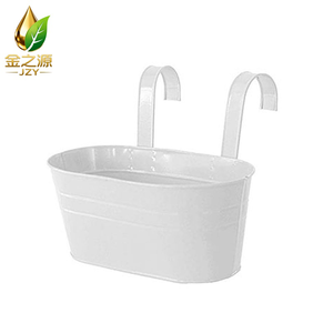 Vaso da Fiori Ovale <span class=keywords><strong>in</strong></span> <span class=keywords><strong>Ferro</strong></span> <span class=keywords><strong>Battuto</strong></span> con Doppio Gancio Rimovibile, Vaso Sospeso per Balcone, Vaso per Piante Verdi - Product Image 1