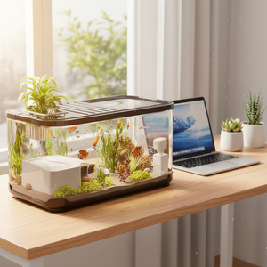 <span class=keywords><strong>Acquario</strong></span> Rettangolare in Plastica PC di Alta Qualità con Coperchio, per Uso Domestico, Soggiorno, Vasca Ecologica Trasparente per Tartarughe e Allevamento di Pesci <span class=keywords><strong>d</strong></span>'<span class=keywords><strong>Acqua</strong></span> Dolce - Product Image 6