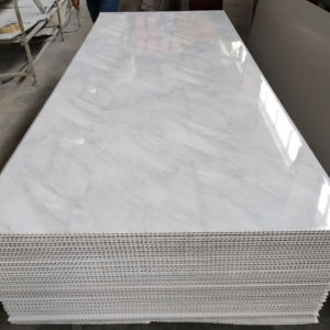 Оптовая продажа, высококачественные глянцевые экологически чистые современные водонепроницаемые мраморные ПВХ листы панели на рынке Великобритании - Product Image 1