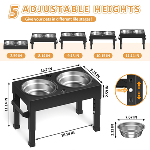 Factory Wholesale Elevated Stainless Steel Detachable Pet Bowl Portable <b>Cat</b> and Dog Feeding Bowl - Product Image 3