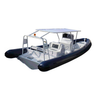 Bateau pneumatique à moteur en aluminium de luxe de 28 pieds Ce DL860, bateau de patrouille, bateau à voile, bateau pneumatique