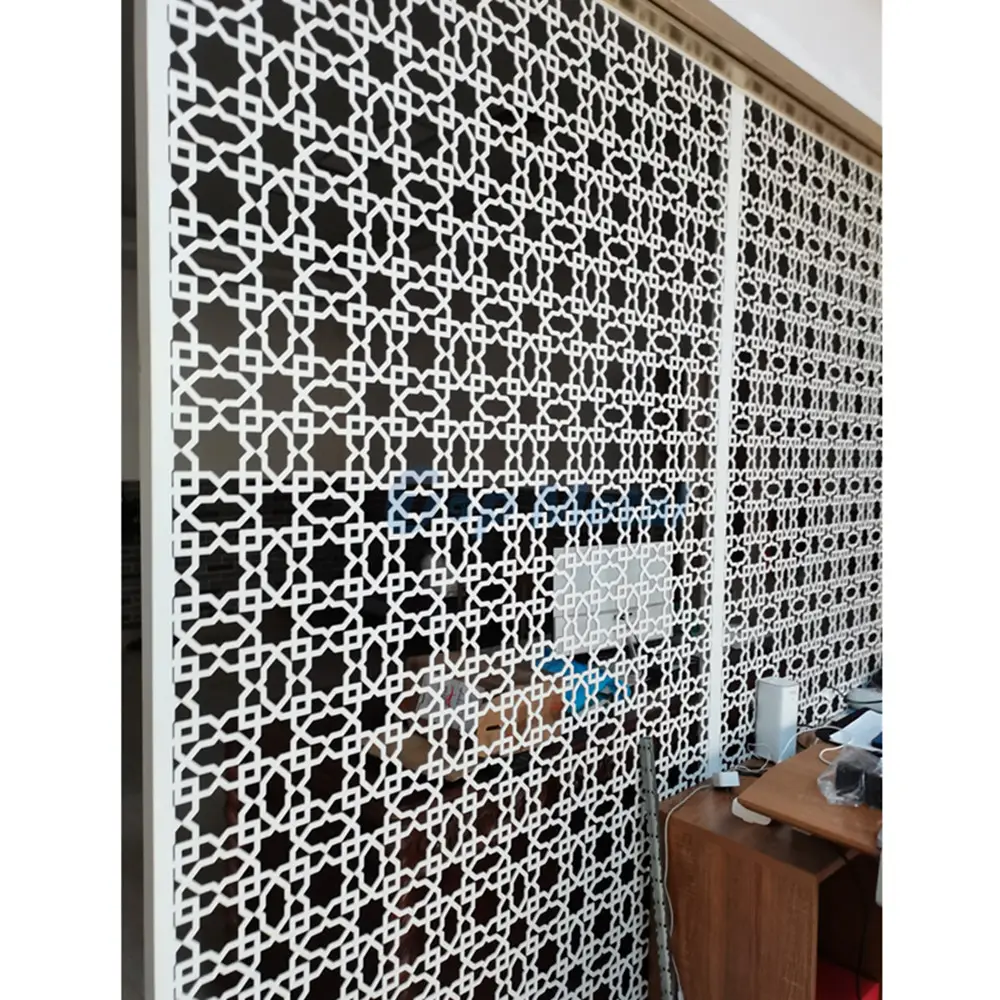 İç dekorasyon Metal lazer kesim alüminyum oyma Panel İç oda bölücü için Metal duvar ekranı