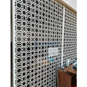 Interior Decoration Metal Laser Cutting Aluminum Carved Panel Inside Metal Wall Screen For Room Divider