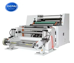 Machine automatique horizontale pour refendre et rembobiner les rubans plastiques et papiers PP PVC