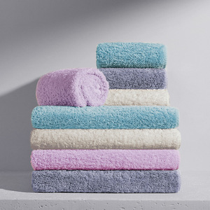 Serviette de bain en coton premium 36x74 cm, extra épaisse, couleur unie, rectangulaire, pour usage domestique, douce et absorbante, pour adultes - Product Image 2