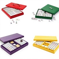 Jeu de tuiles de mahjong américain universel en acrylique, personnalisé, écologique, durable, portable, pour 4 joueurs