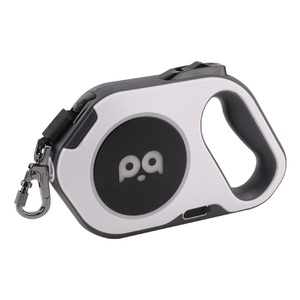 Cuerda de tracción telescópica para exteriores con luz LED de 5m, patrón sólido acolchado automático, Correa grande para perros y gatos con decoración de cintas - Product Image 1