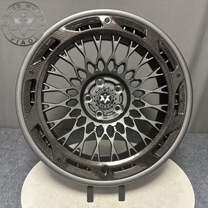 Viaol Jantes grises en alliage forgé personnalisées de 16 à 24 pouces Anneau en fibre de carbone 5*120 5*112 Aluminium doré pour 911 Macan RS6 S63 G80 S60 - Product Image 1