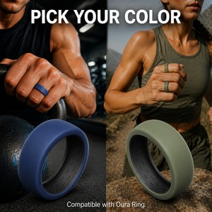 เคสซิลิโคน Oura Ring 5/4 Galaxy Ring RingConn Ultrahuman สีเขียวน้ำเงิน สำหรับปกป้องแหวนสมาร์ทฟิตเนส เหมาะสำหรับการฝึกความแข็งแรง ผู้ชาย - Product Image 4