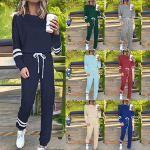 Conjunto Deportivo Casual de Otoño para Hombre, 2 Piezas, Tela de Spandex/Poliéster, Sudadera con Capucha, Corte Holgado, Transpirable, Teñido Liso, Sin Tejer - Product Image 2