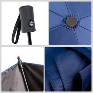 Parapluie de luxe pliable en 3 sections, imperméable UPF50+, avec logo personnalisé, idéal pour les cadeaux d'affaires - Product Image 4