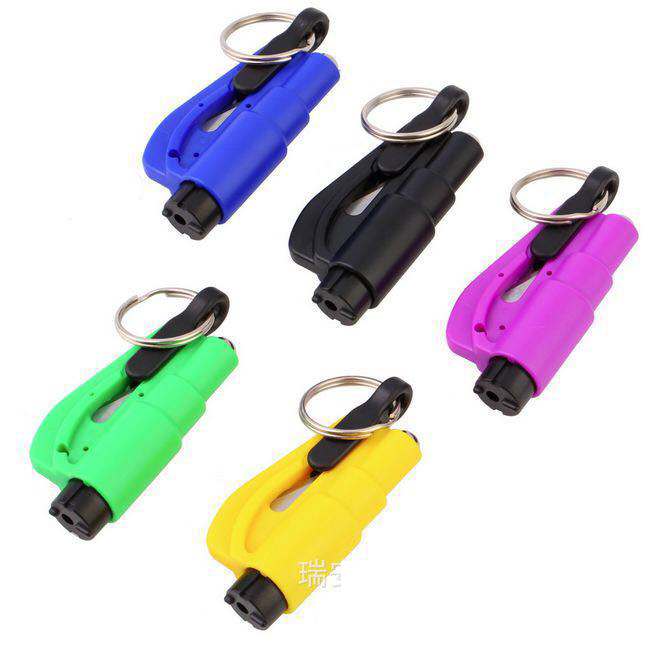 Cheap Knife Seatbelt Cutter Window Breaker Emergency tool Keychain Mini Car Safety Lifesaving Hammer