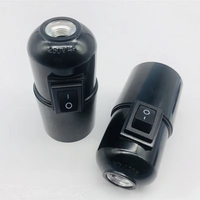 Douille de lampe E27 en bakélite noire avec interrupteur à bascule 250V 4A, base de lampe à visser pour lampes de table